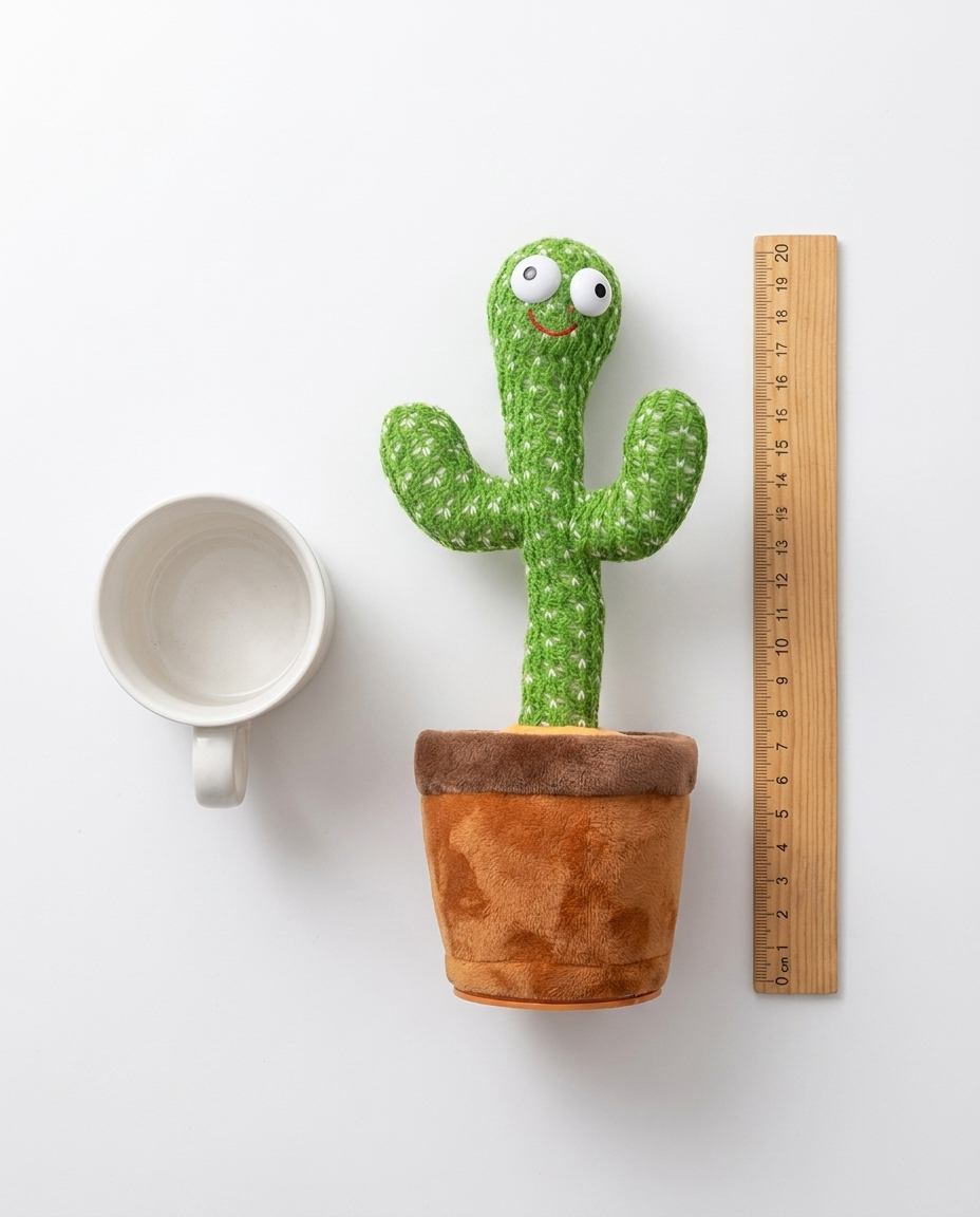 the cactus snuggle plush - flatlay