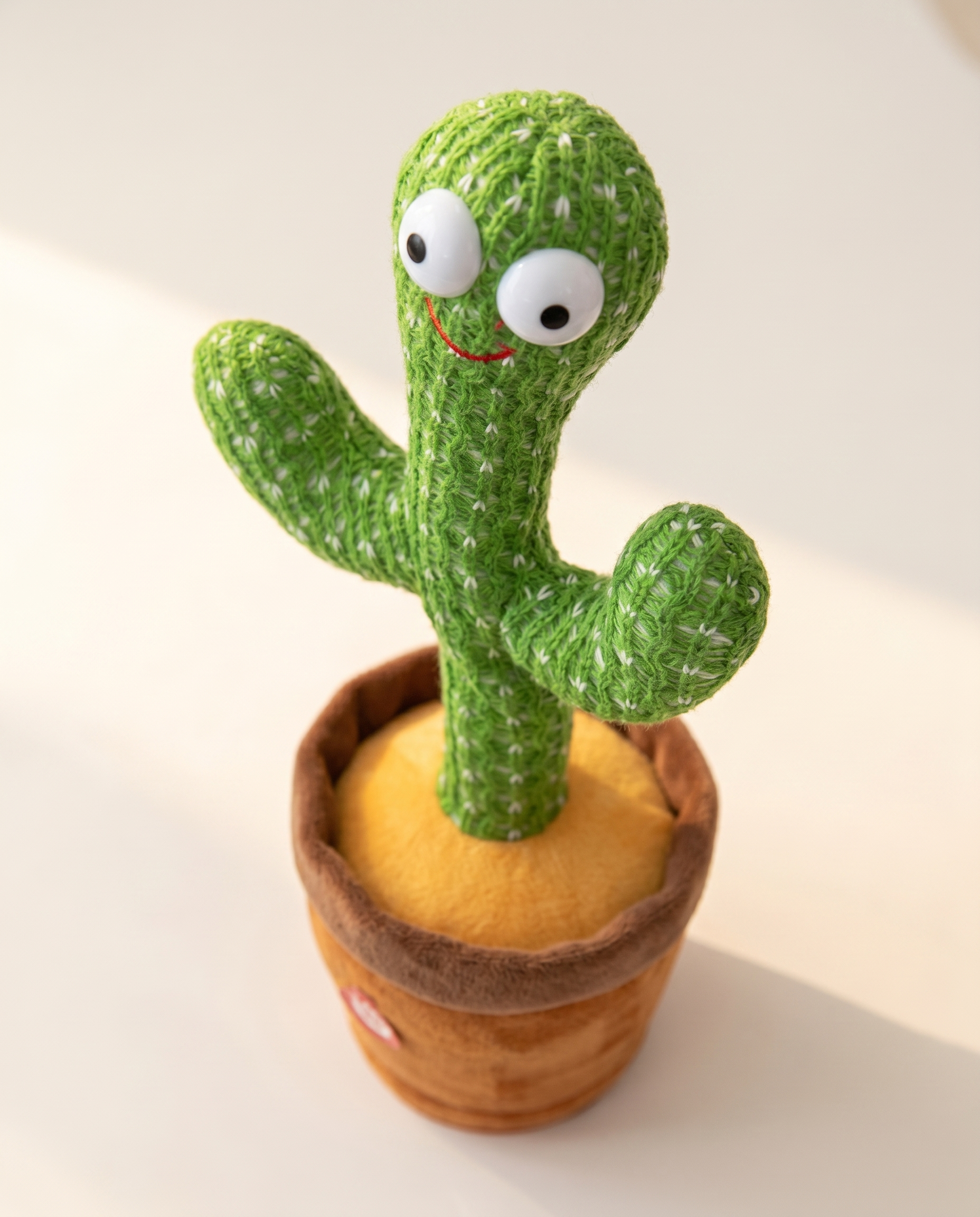 the cactus snuggle plush - angle view